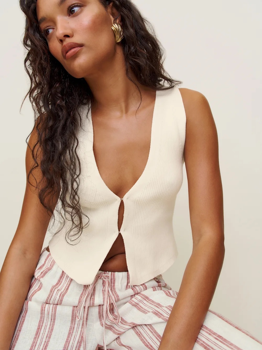 Reformation Myrtle Cotton Sweater Tank